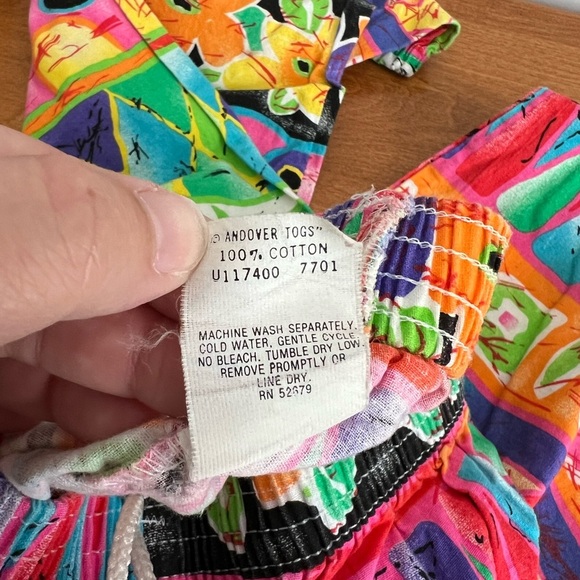 Vintage Andover Togs Multicolour Vibrant AOP Pants Casual Size 12 Youth - Picture 4 of 6